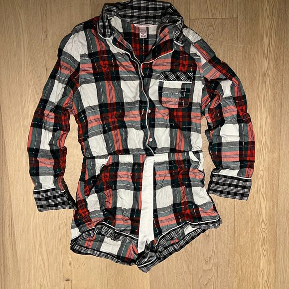 Victoria Secret Plaid Romper - Picture 1 of 1